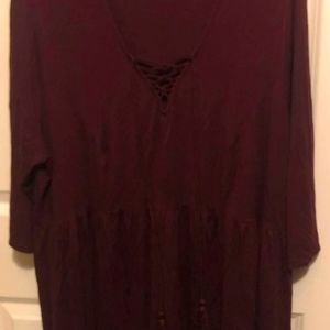 Plum baby doll style top